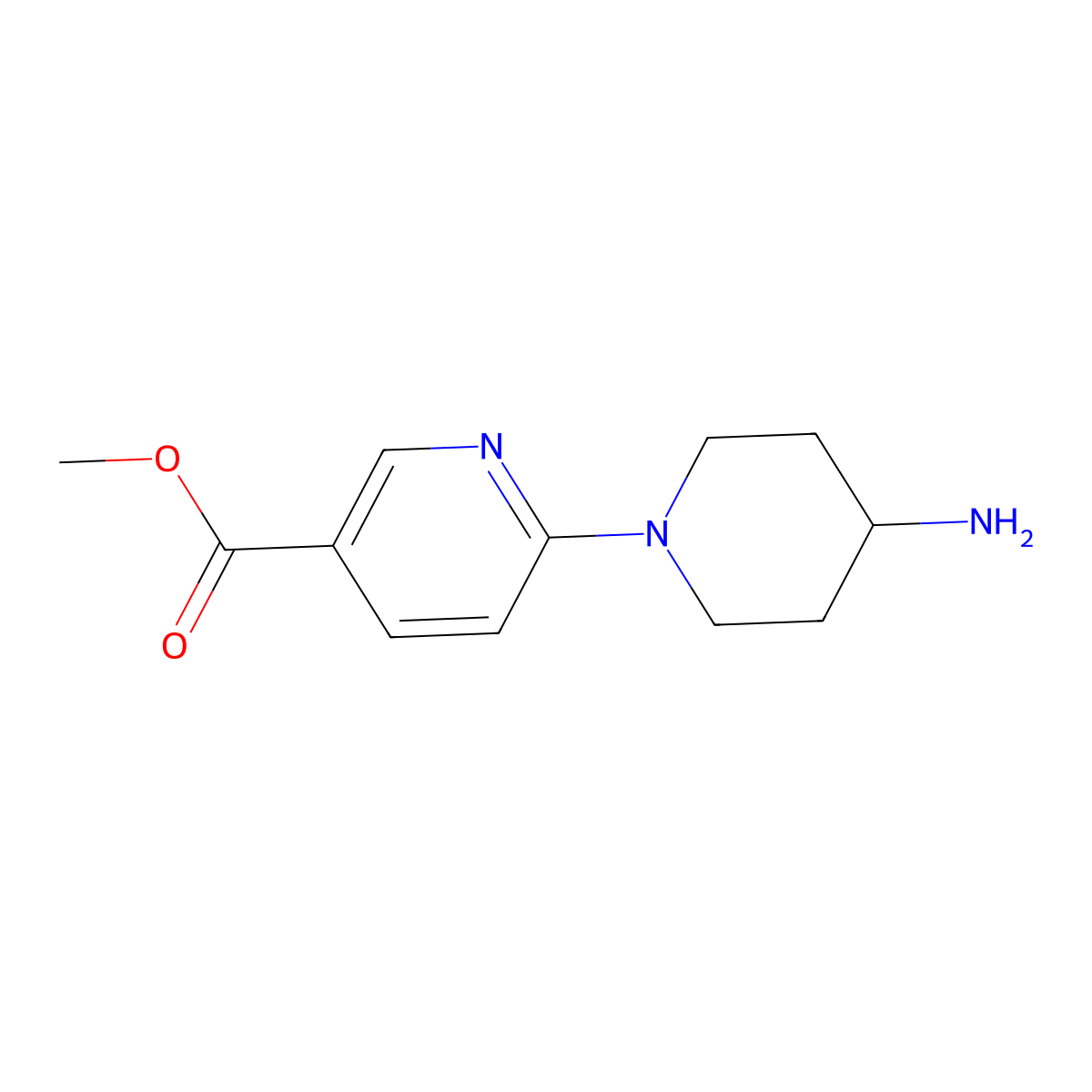 Methyl 6-(4-aminopiperidin-1-yl)nicotinate molecular structure, CAS 252578-23-7