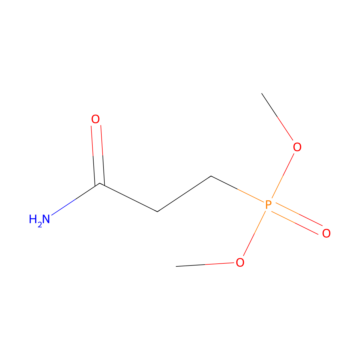 Dimethyl (3-amino-3-oxopropyl)phosphonate molecular structure, CAS 2526-69-4