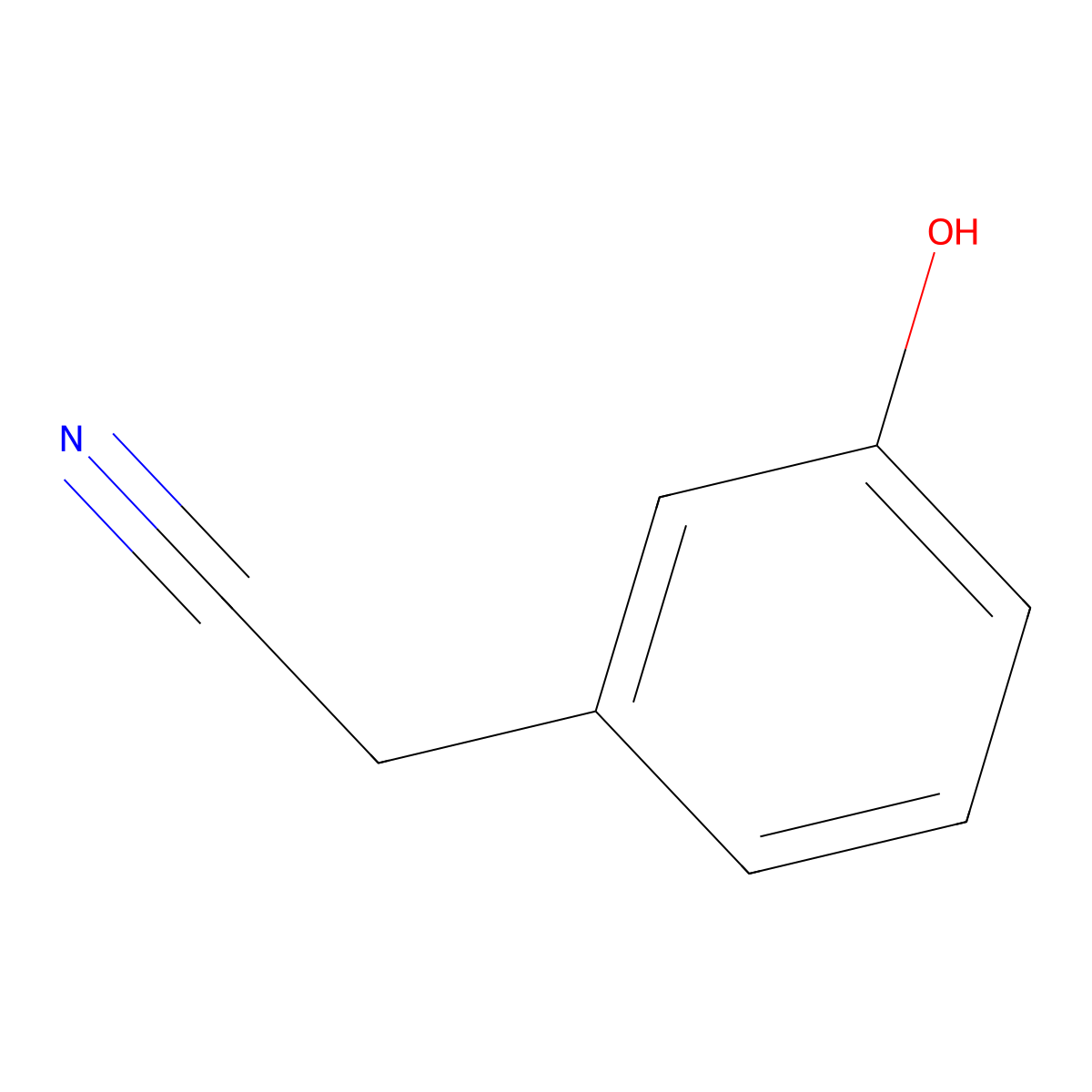 2-(3-Hydroxyphenyl)acetonitrile molecular structure, CAS 25263-44-9