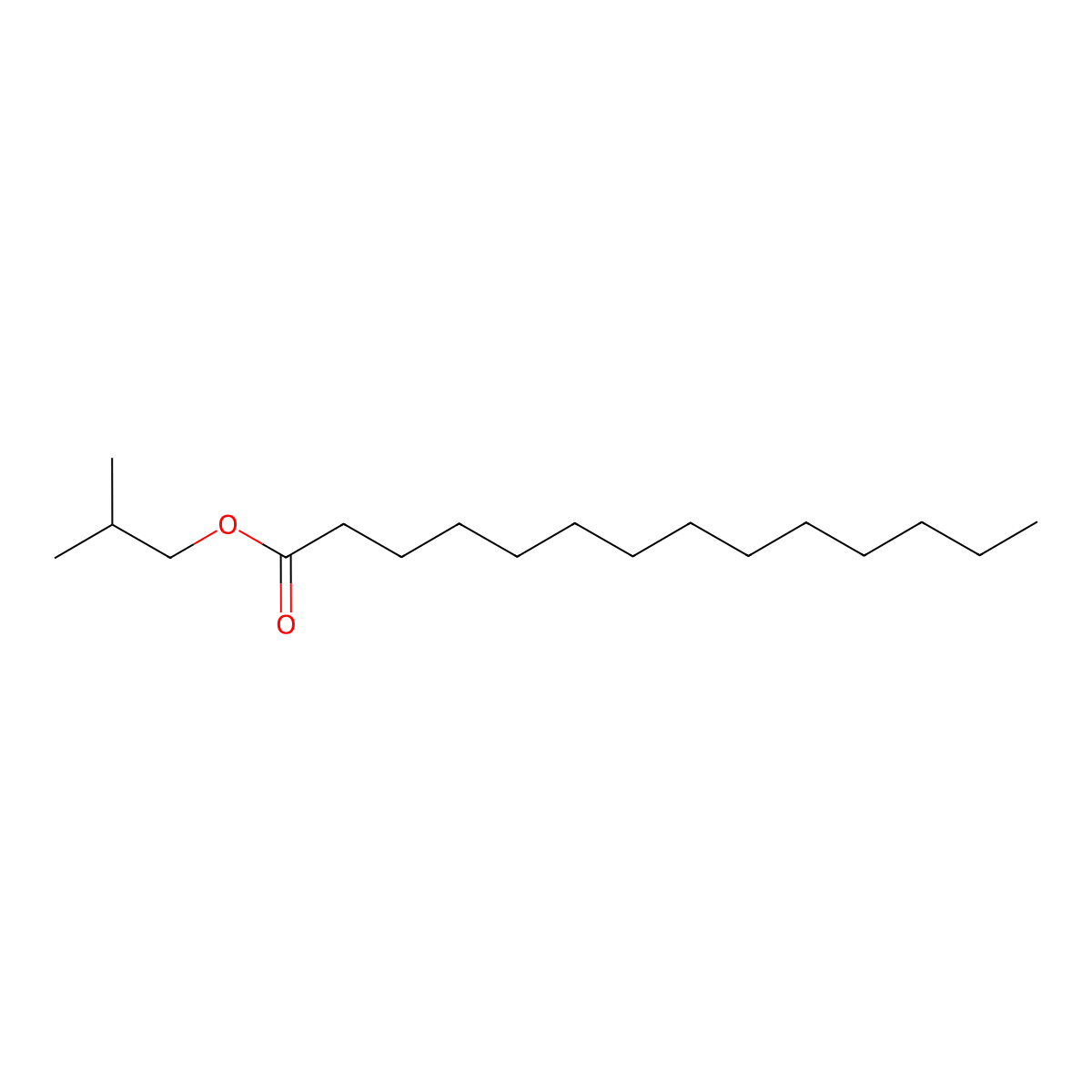 Isobutyl Myristate molecular structure, CAS 25263-97-2