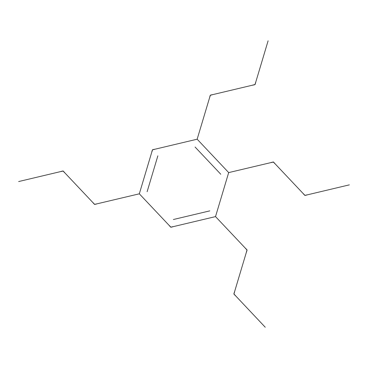 Benzene, tetrapropylene- molecular structure, CAS 25265-78-5