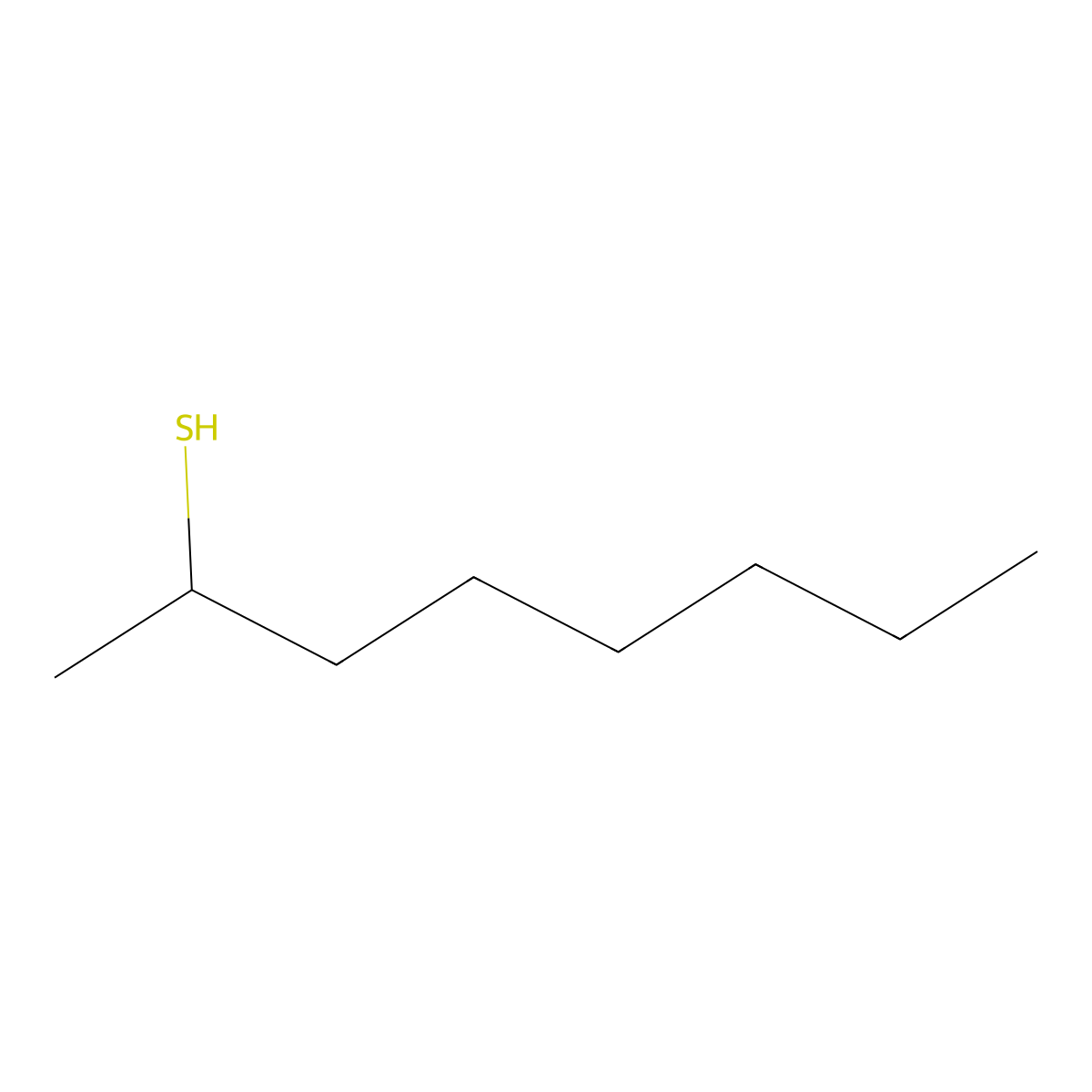2-Octanethiol molecular structure, CAS 25265-79-6
