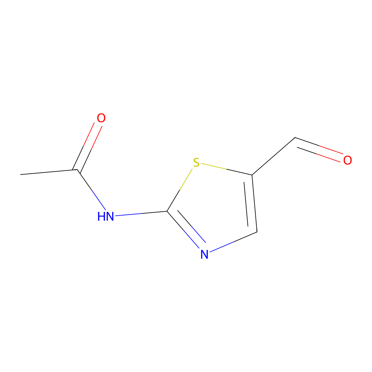 N-(5-Formylthiazol-2-yl)acetamide molecular structure, CAS 252662-37-6