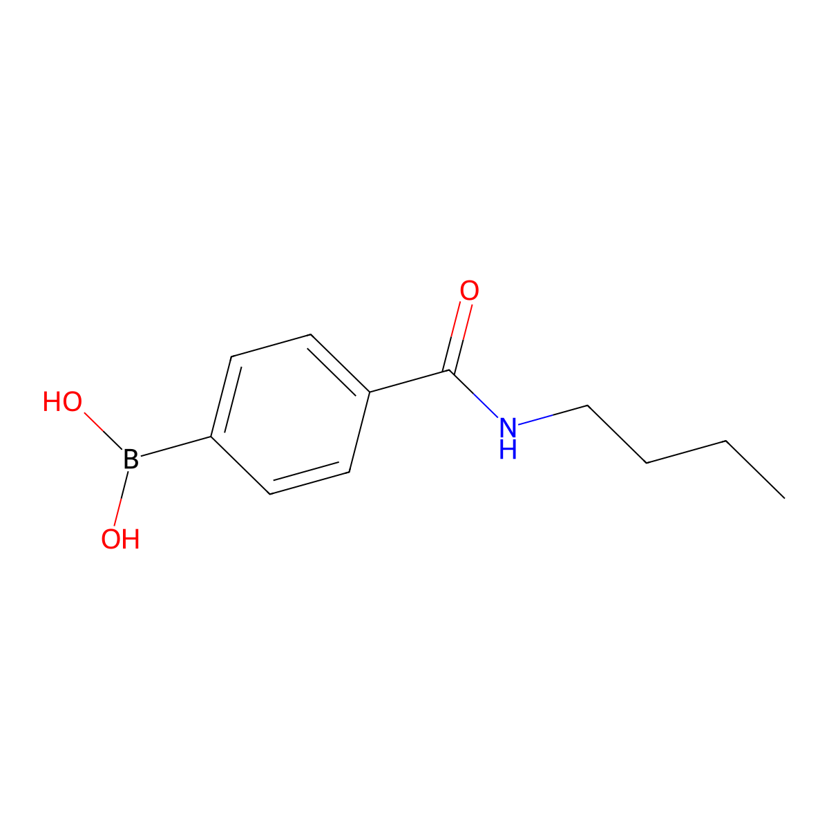 4-(Butylaminocarbonyl)phenylboronic acid molecular structure, CAS 252663-48-2