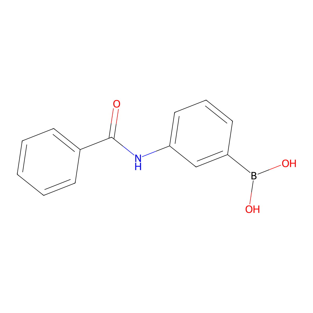 3-(Benzoylamino)phenylboronic acid molecular structure, CAS 252663-49-3