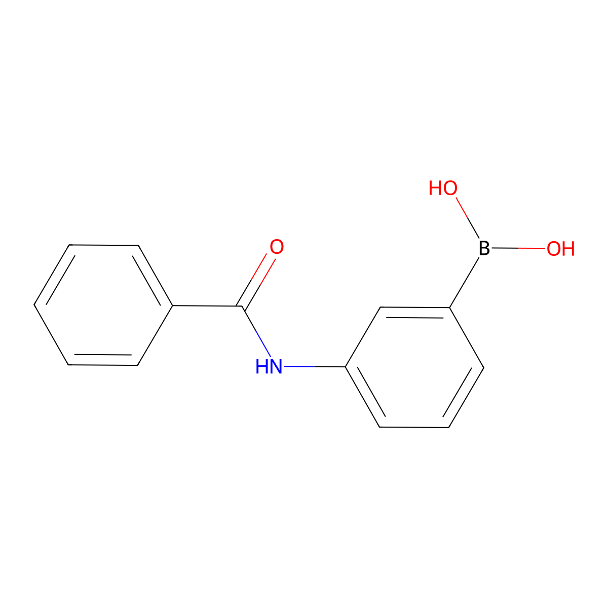 3-(Benzoylamino)phenylboronic acid molecular structure, CAS 252663-49-3