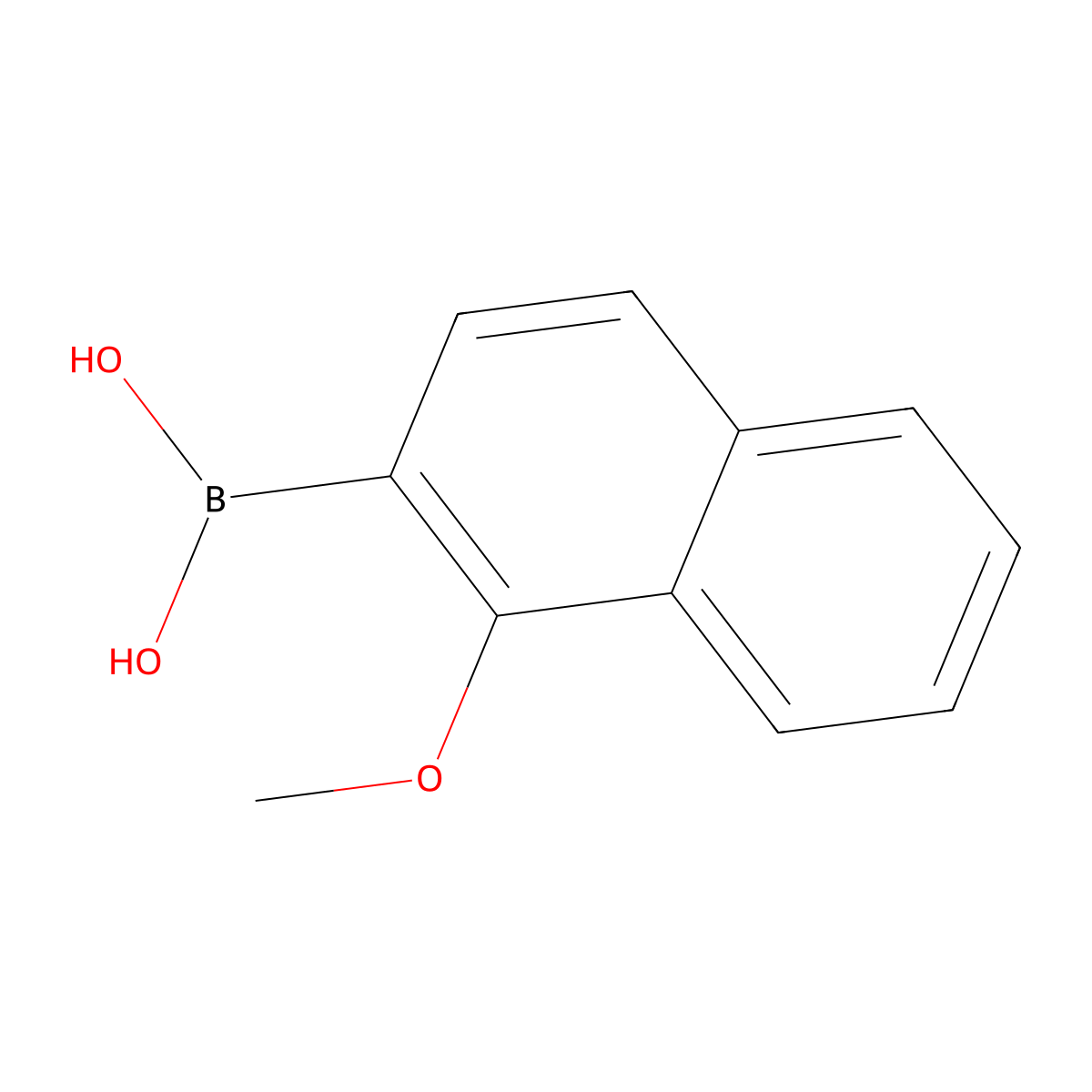 1-Methoxynaphthalene-2-boronic acid molecular structure, CAS 252670-79-4