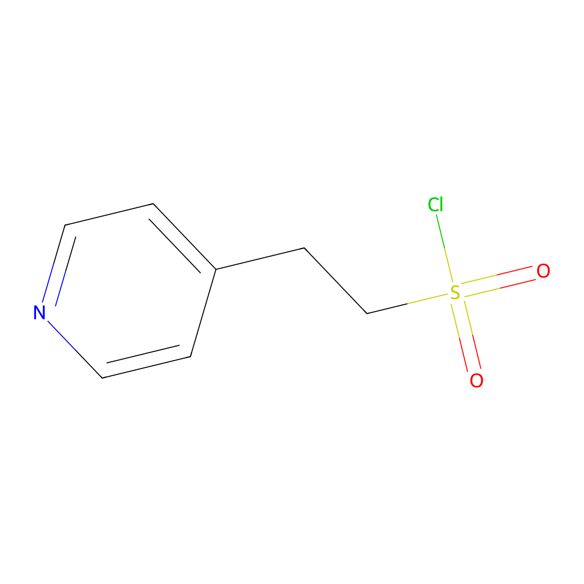 2-(Pyridin-4-yl)ethane-1-sulfonyl chloride molecular structure, CAS 252670-82-9