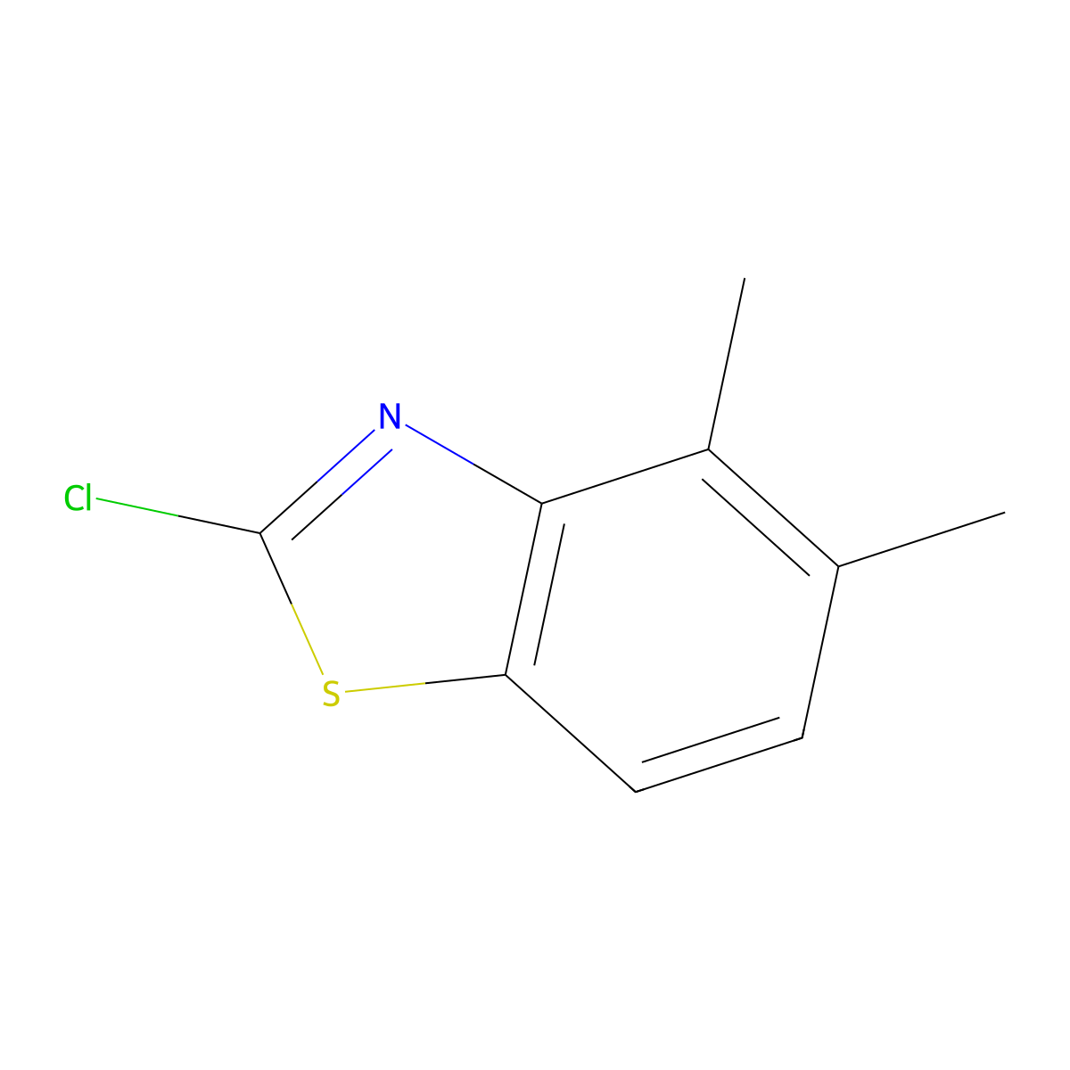 2-Chloro-4,5-dimethyl-1,3-benzothiazole molecular structure, CAS 252681-54-2