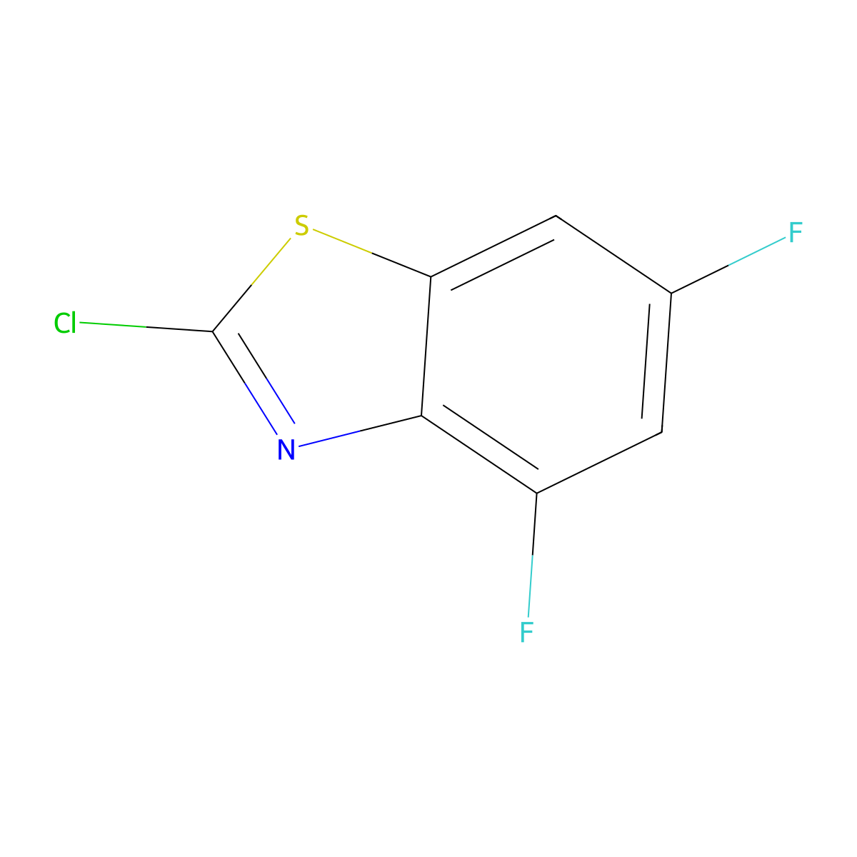 2-Chloro-4,6-difluorobenzothiazole molecular structure, CAS 252681-57-5