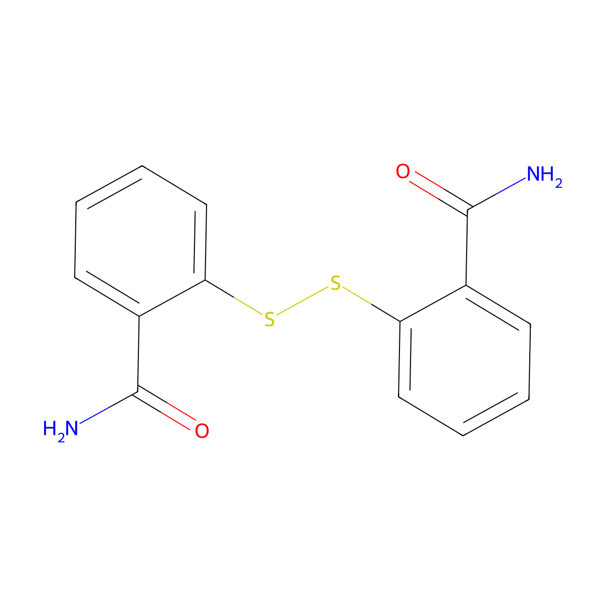 Benzamide, 2,2'-dithiobis- molecular structure, CAS 2527-57-3