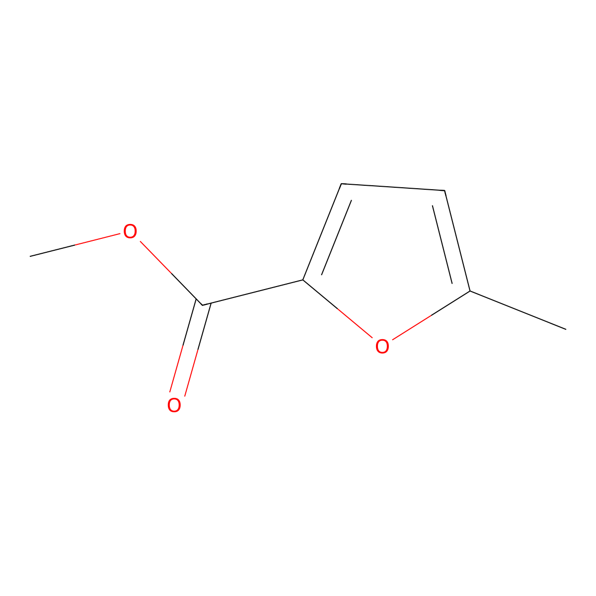 Methyl 5-methyl-2-furancarboxylate molecular structure, CAS 2527-96-0