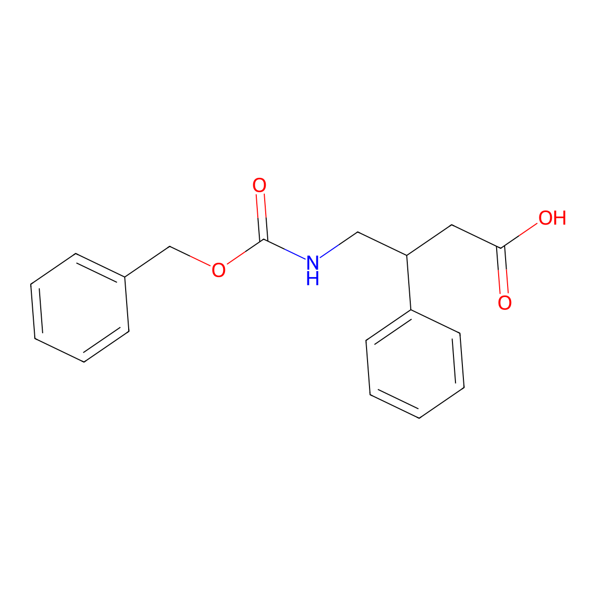 3-Phenyl-4-(phenylmethoxycarbonylamino)butanoic acid molecular structure, CAS 25271-50-5