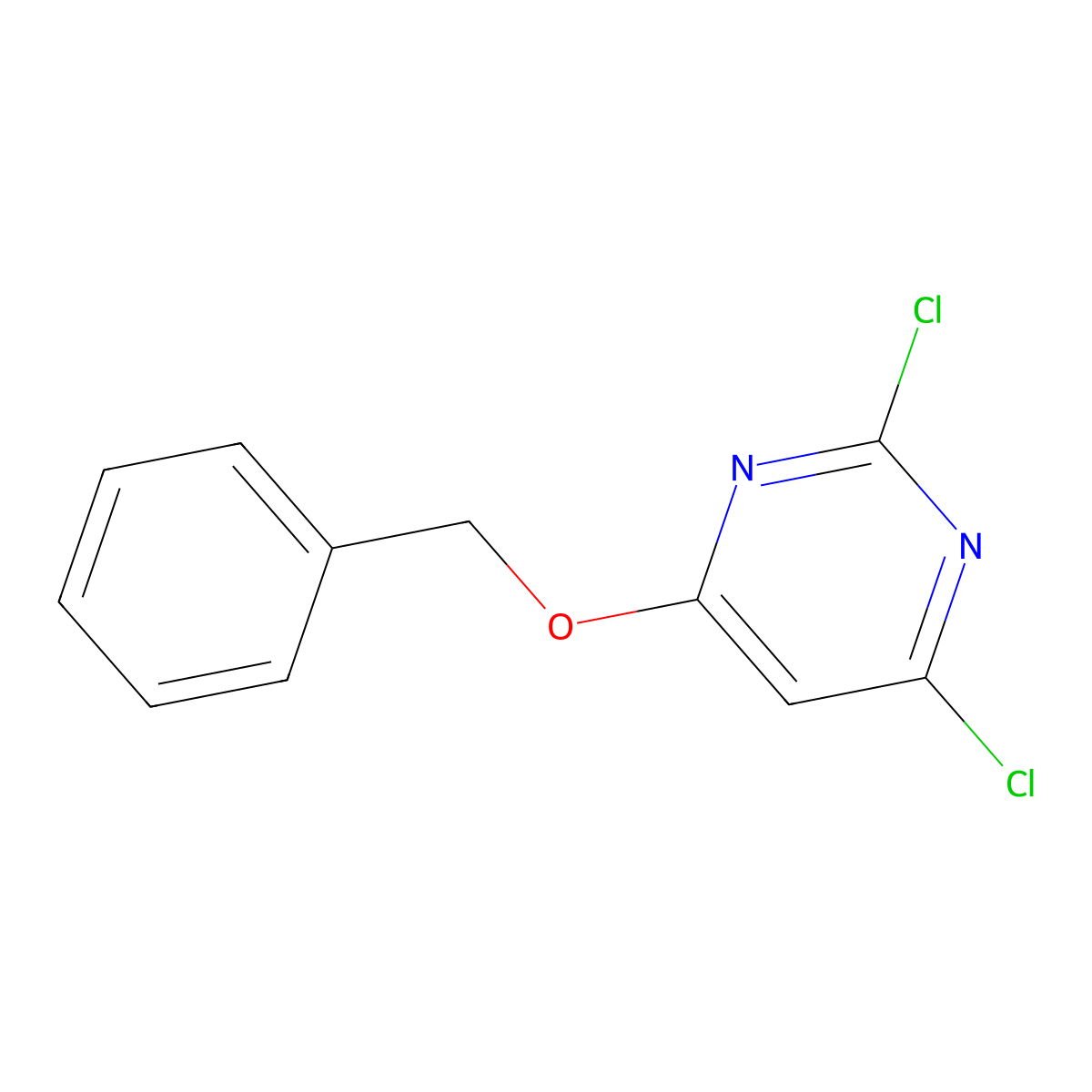 4-(Benzyloxy)-2,6-dichloropyrimidine molecular structure, CAS 252720-52-8