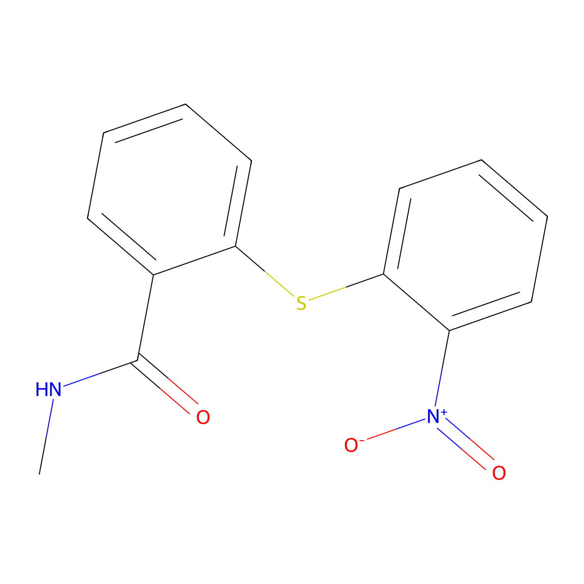 N-Methyl-2-[(2-nitrophenyl)sulfanyl]benzamide molecular structure, CAS 252731-18-3