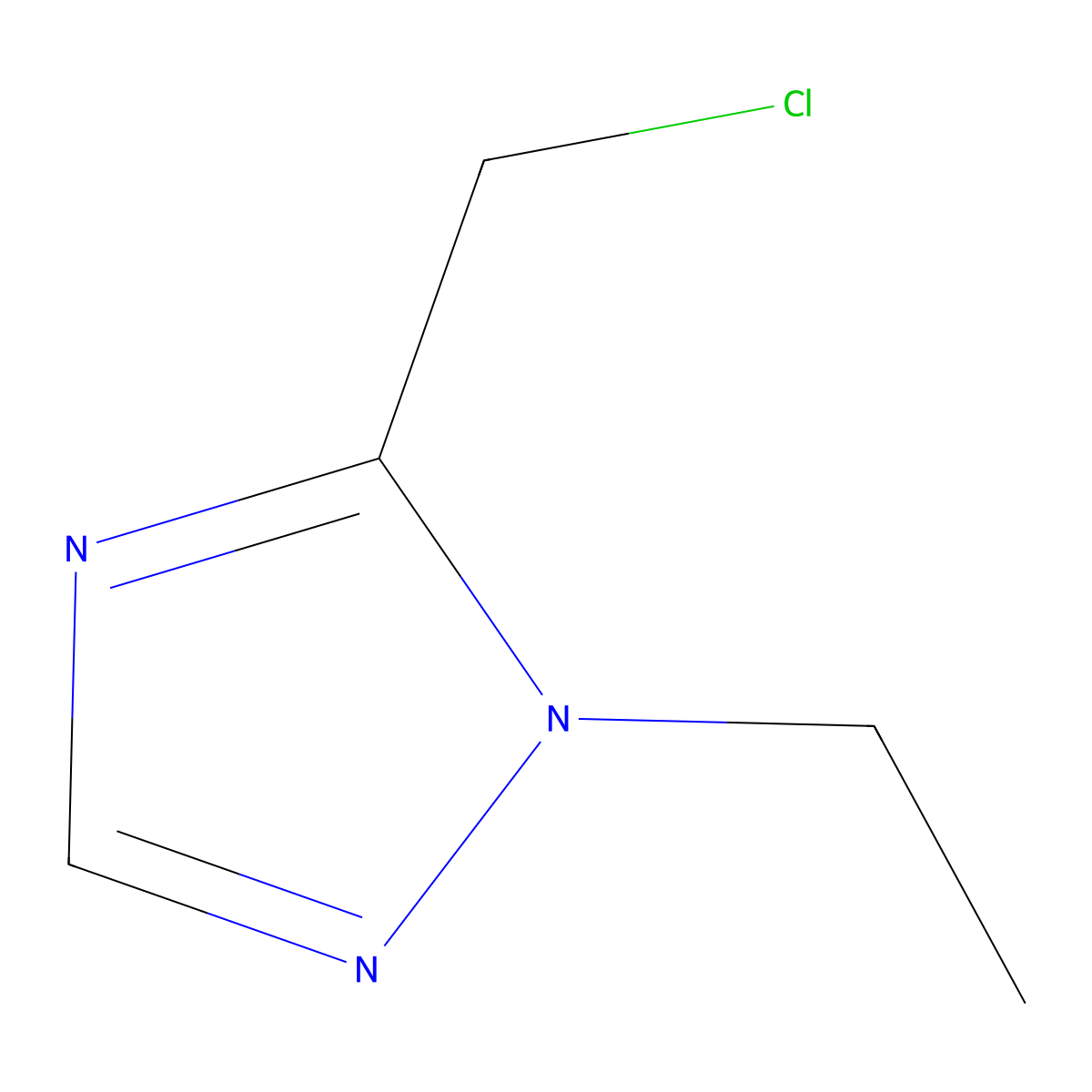 5-(chloromethyl)-1-ethyl-1H-1,2,4-triazole molecular structure, CAS 252750-52-0