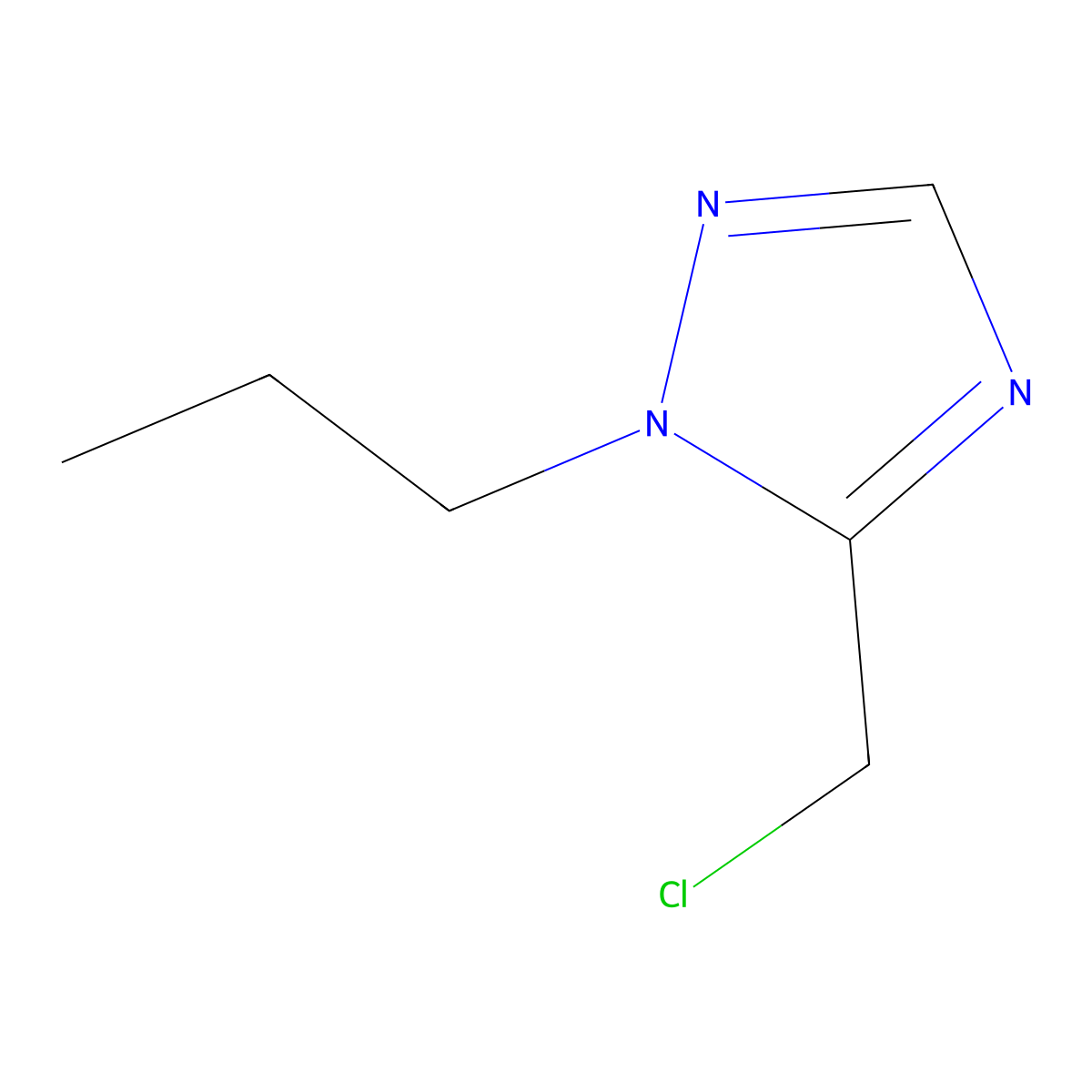 5-(chloromethyl)-1-propyl-1H-1,2,4-Triazole molecular structure, CAS 252750-54-2