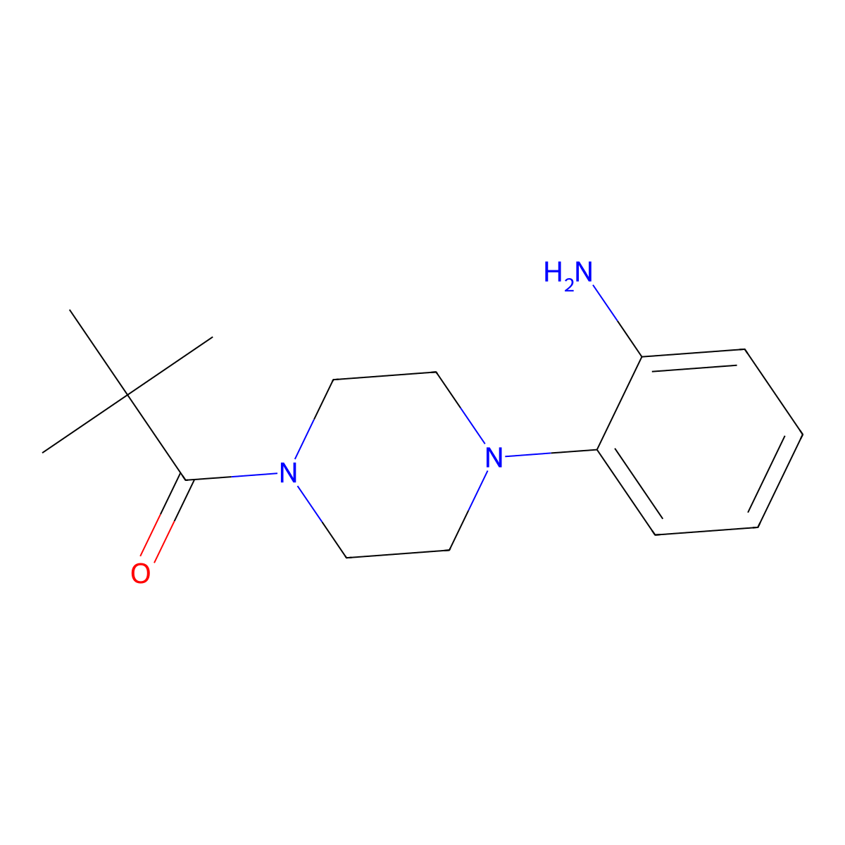 1-[4-(2-Aminophenyl)piperazin-1-yl]-2,2-dimethylpropan-1-one molecular structure, CAS 252758-92-2