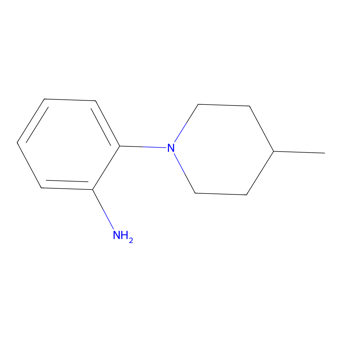 2-(4-Methylpiperidin-1-yl)aniline molecular structure, CAS 252758-94-4