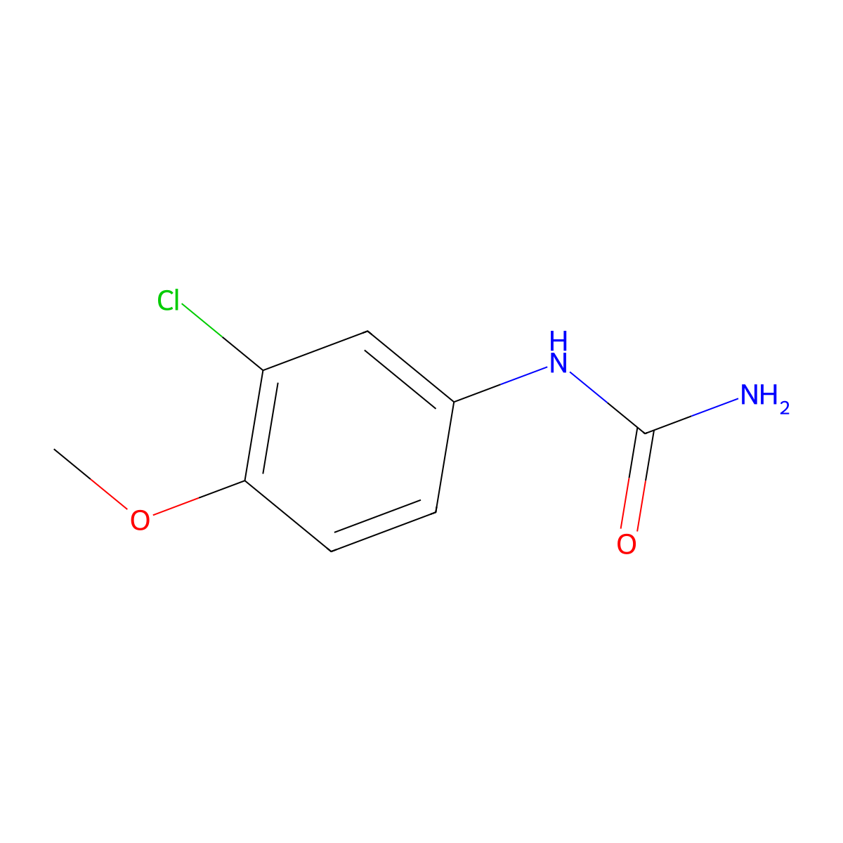 Urea, (3-chloro-4-methoxyphenyl)- molecular structure, CAS 25277-05-8