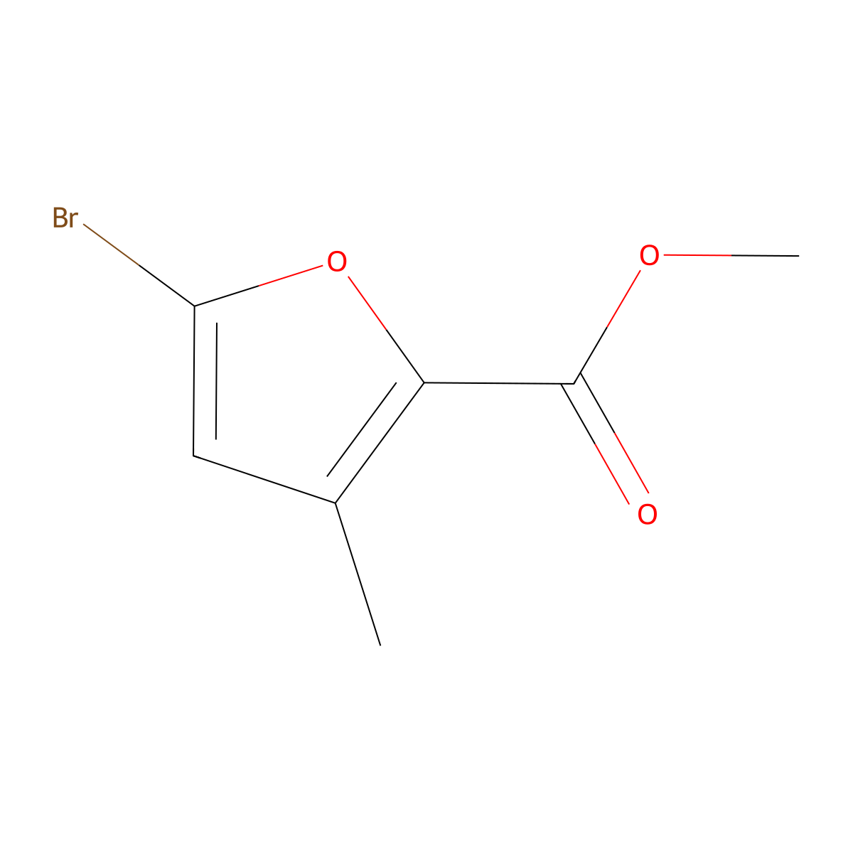 Methyl 5-bromo-3-methylfuran-2-carboxylate molecular structure, CAS 2528-01-0