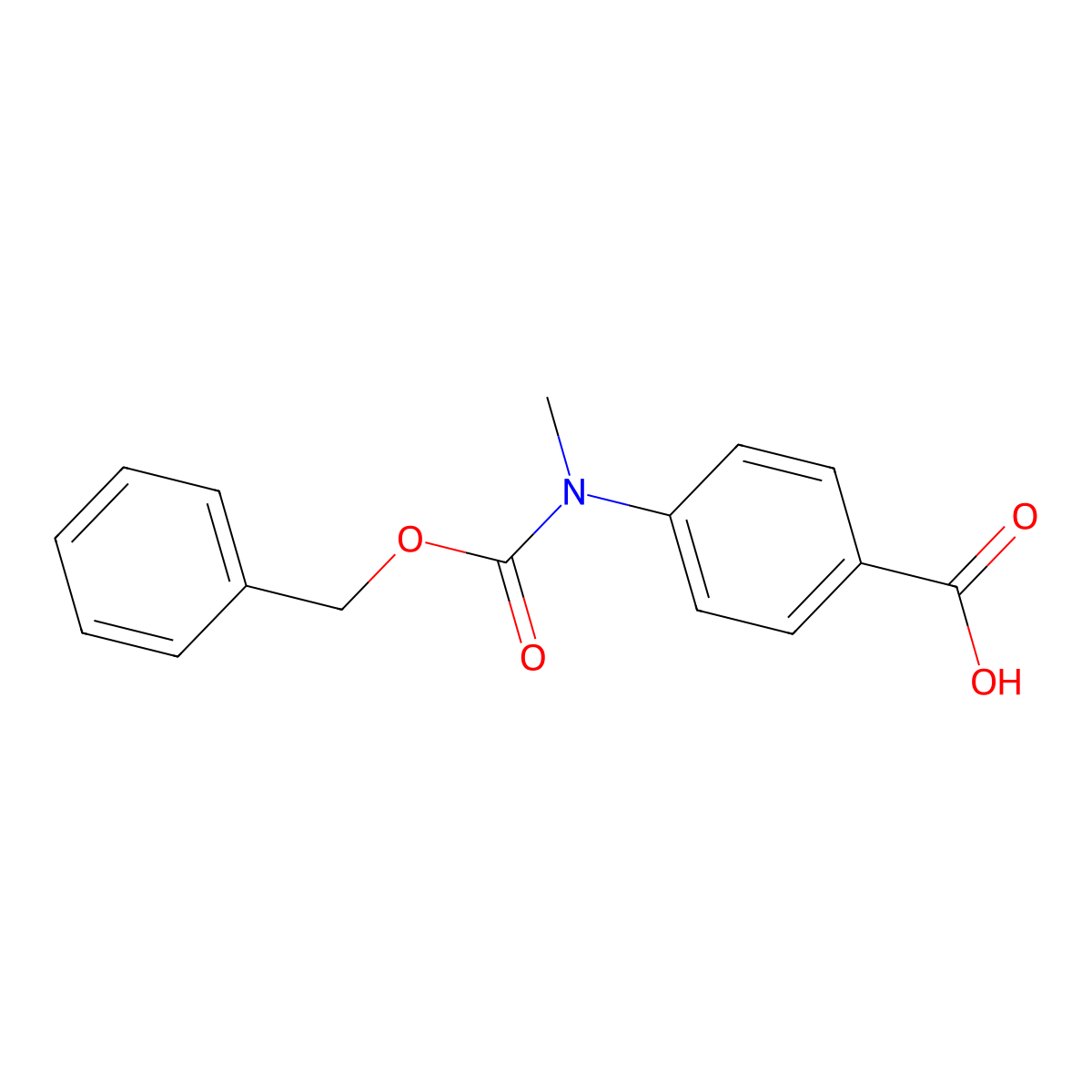 4-{[(Benzyloxy)carbonyl](methyl)amino}benzoic acid molecular structure, CAS 2528-30-5