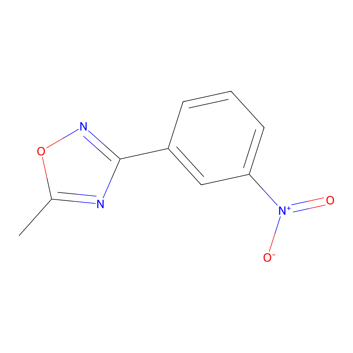 5-Methyl-3-(3-nitrophenyl)-1,2,4-oxadiazole molecular structure, CAS 25283-98-1