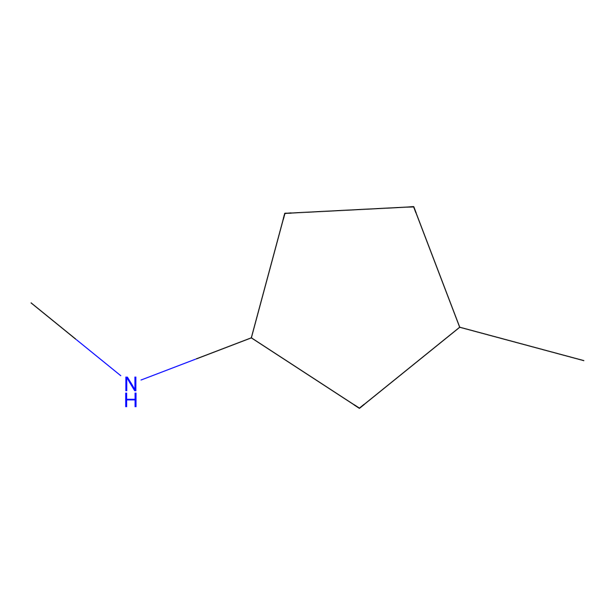 N,3-dimethylcyclopentan-1-amine molecular structure, CAS 252854-33-4
