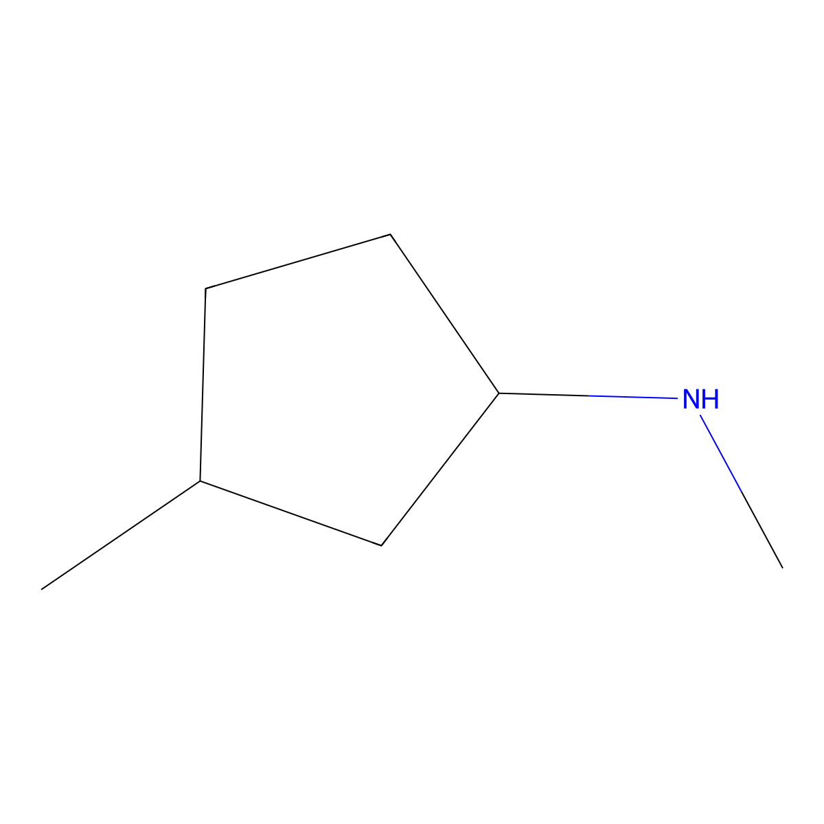 N,3-dimethylcyclopentan-1-amine molecular structure, CAS 252854-33-4