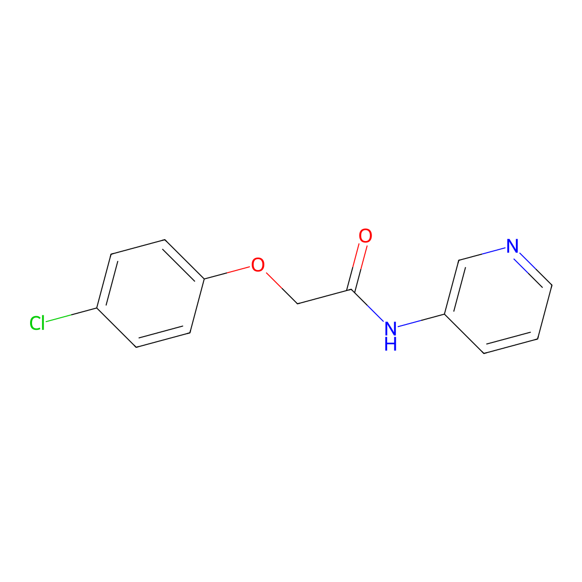 2-(4-chlorophenoxy)-N-(pyridin-3-yl)acetamide molecular structure, CAS 25288-09-9