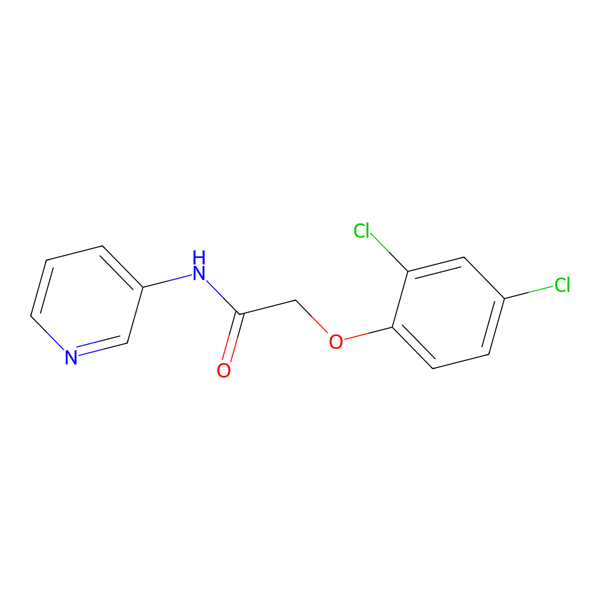 2-(2,4-dichlorophenoxy)-N-pyridin-3-ylacetamide molecular structure, CAS 25288-49-7