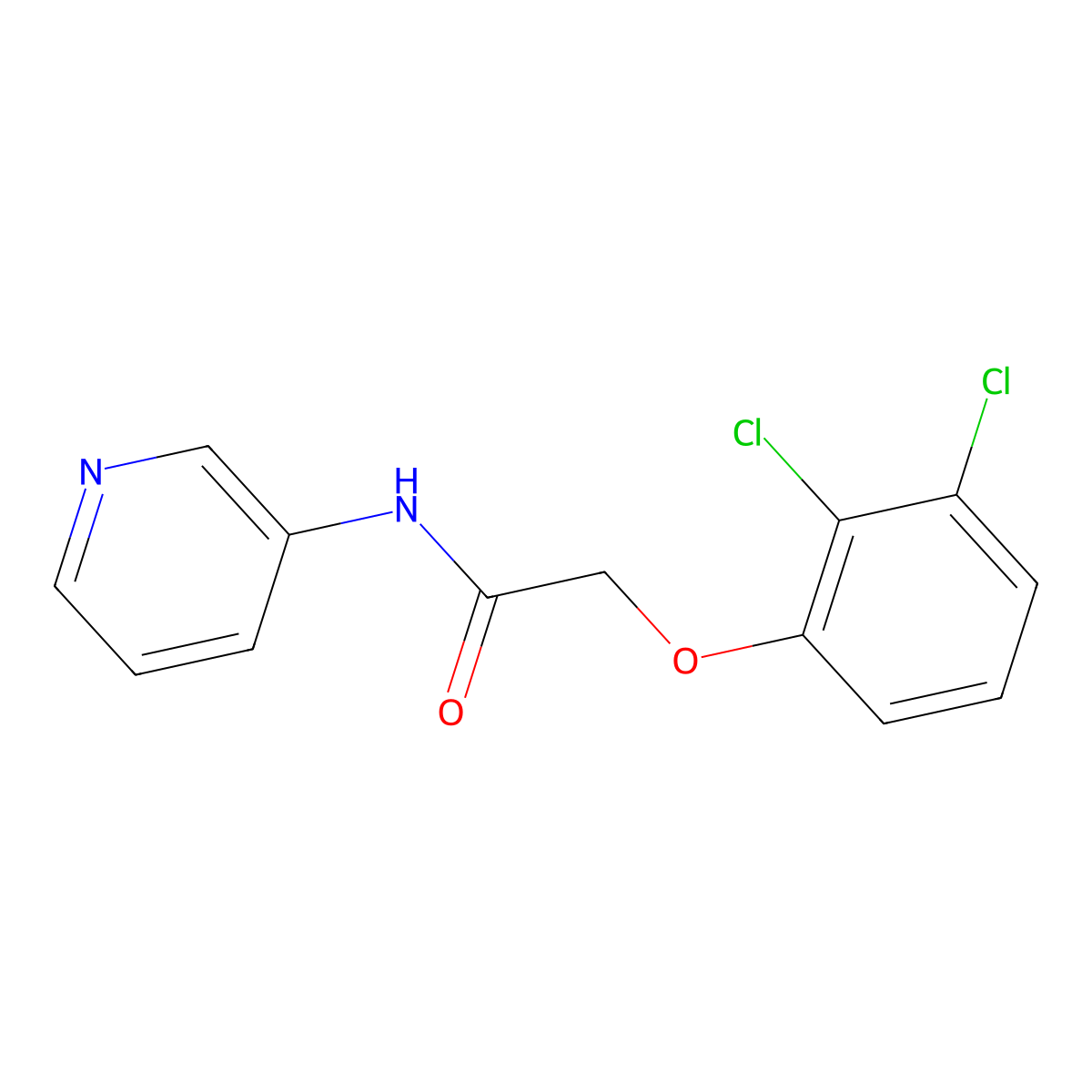 2-(2,3-Dichlorophenoxy)-N-(pyridin-3-yl)ethanimidic acid molecular structure, CAS 25288-50-0
