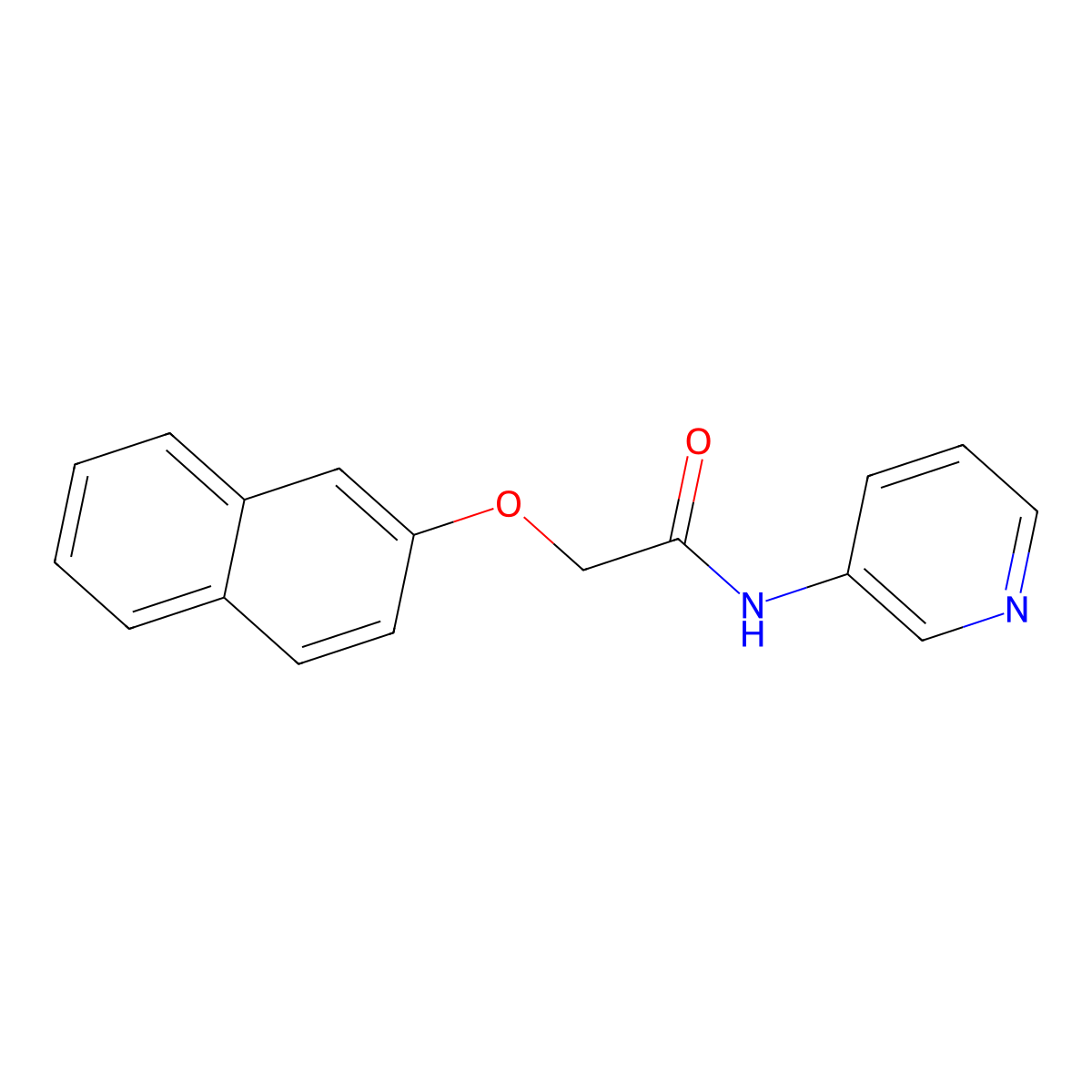2-(2-Naphthyloxy)-n-(pyridin-3-yl)acetamide molecular structure, CAS 25288-52-2