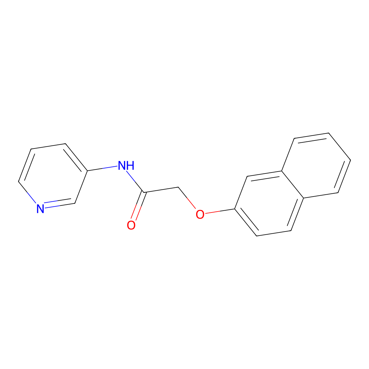 2-(2-Naphthyloxy)-n-(pyridin-3-yl)acetamide molecular structure, CAS 25288-52-2
