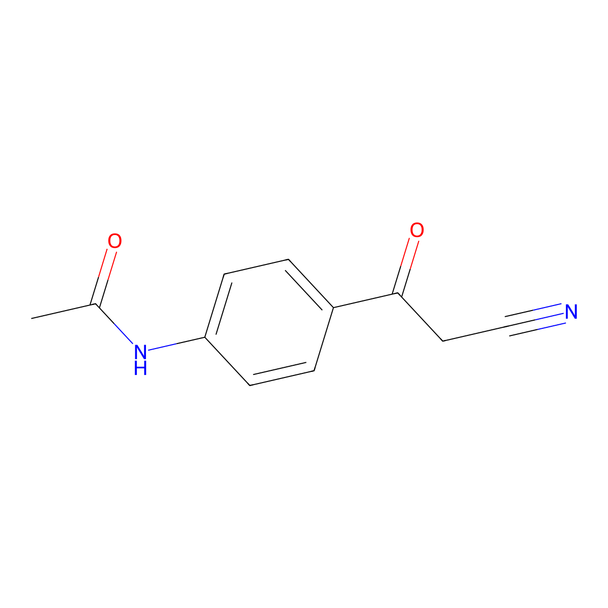 N-[4-(cyanoacetyl)phenyl]acetamide molecular structure, CAS 252895-07-1