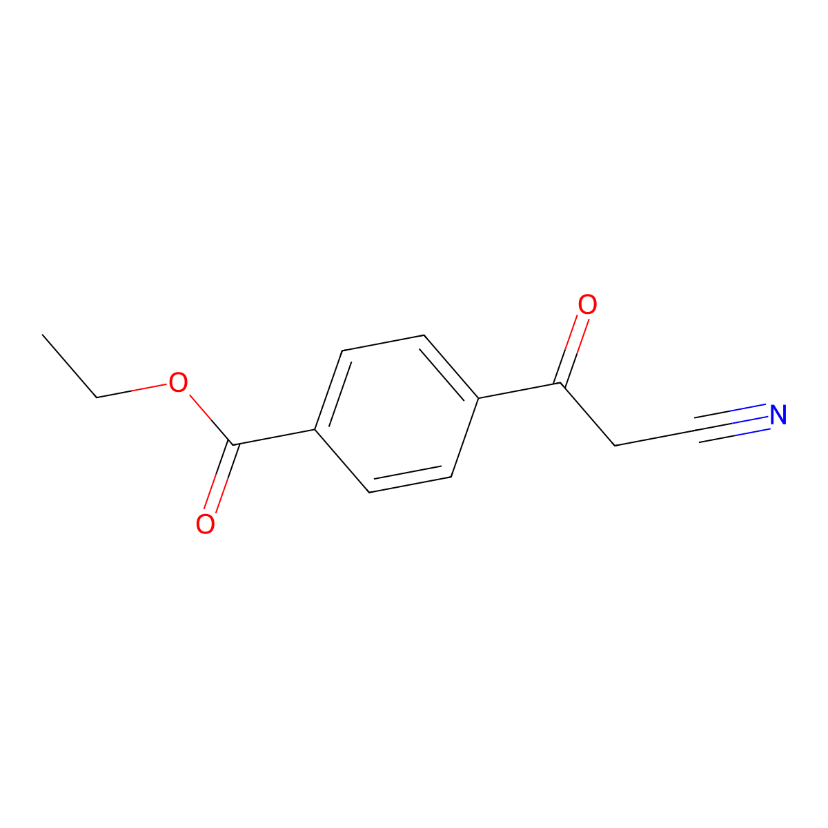 Ethyl 4-(2-cyanoacetyl)benzoate molecular structure, CAS 252895-08-2