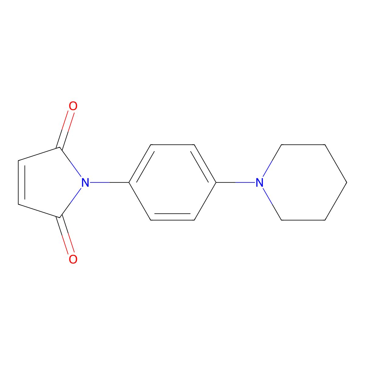 1-(4-Piperidin-1-ylphenyl)pyrrole-2,5-dione molecular structure, CAS 252900-62-2
