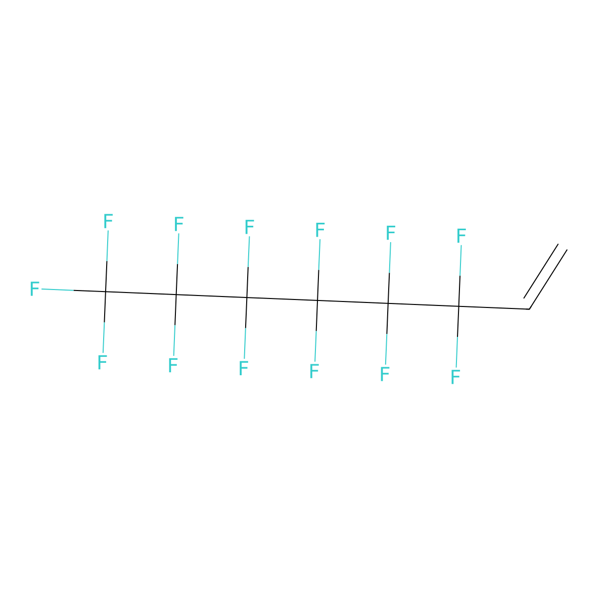 (Perfluorohexyl)ethylene molecular structure, CAS 25291-17-2