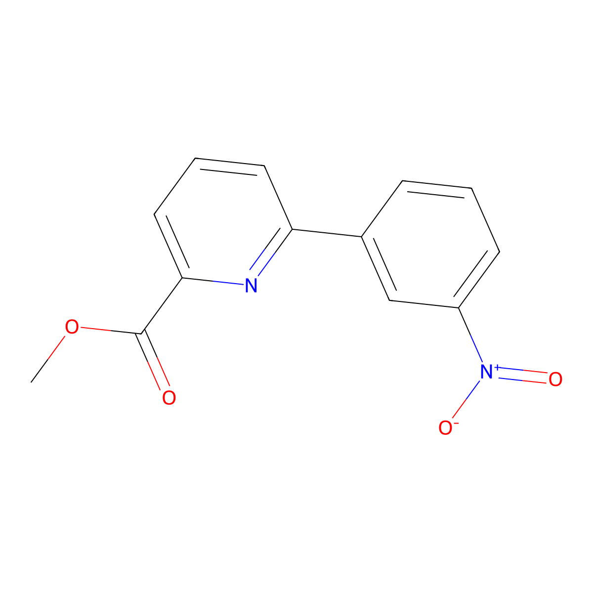 Methyl 6-(3-nitrophenyl)pyridine-2-carboxylate molecular structure, CAS 252921-23-6