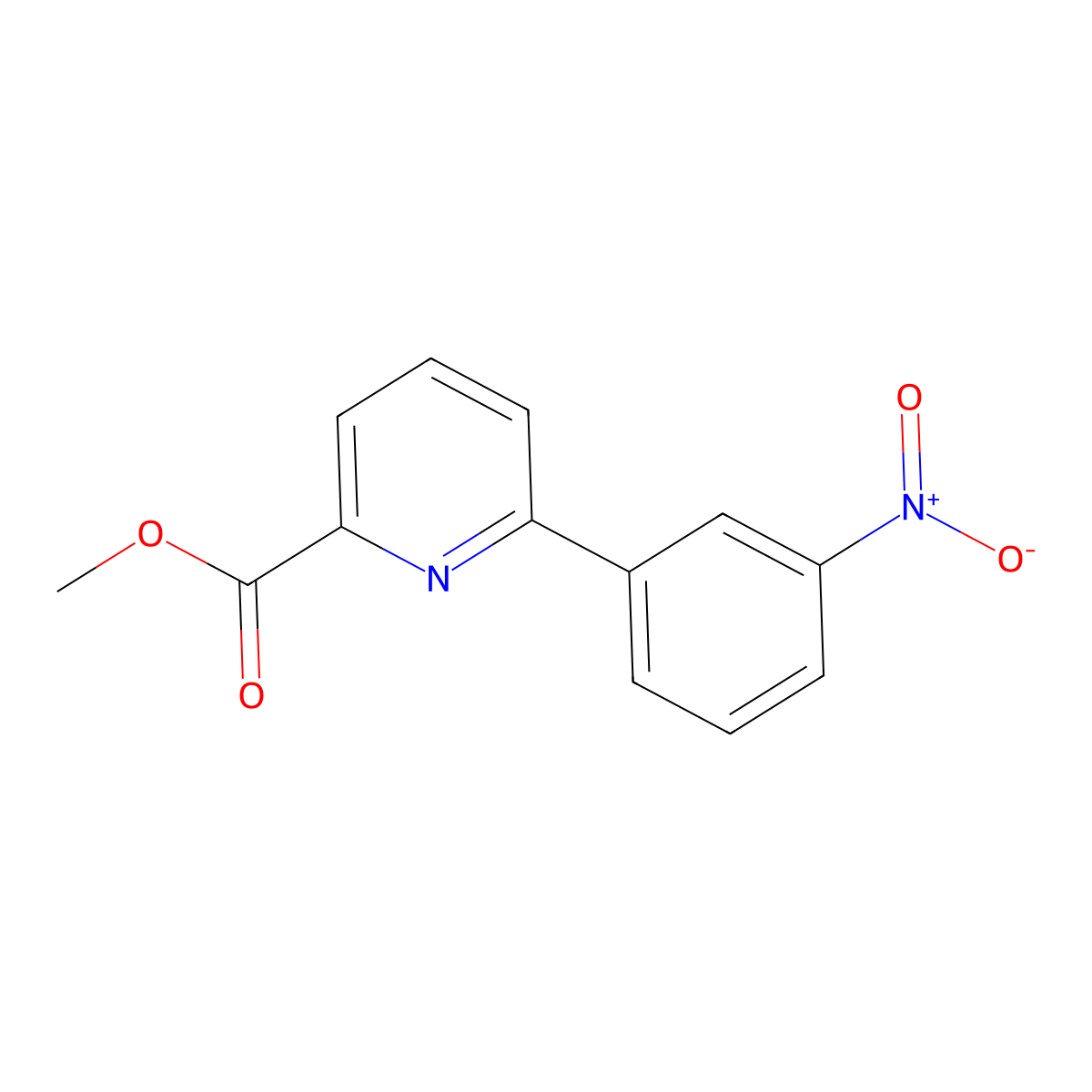 Methyl 6-(3-nitrophenyl)pyridine-2-carboxylate molecular structure, CAS 252921-23-6