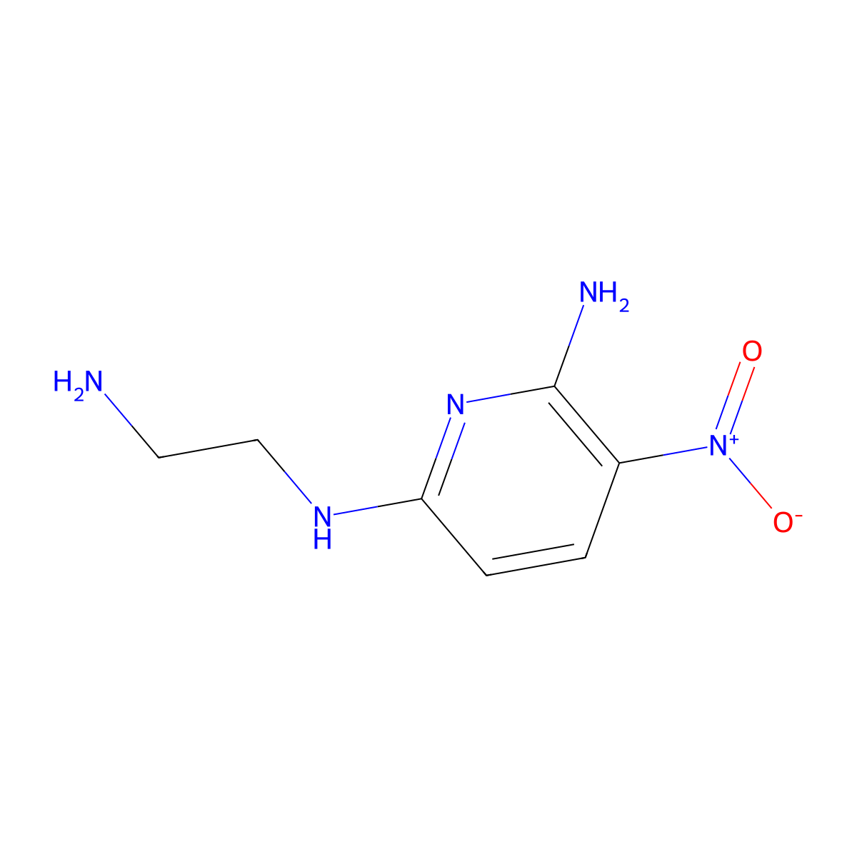 2,6-Diamino-N2-(2-aminoethyl)-5-nitropyridine molecular structure, CAS 252944-01-7