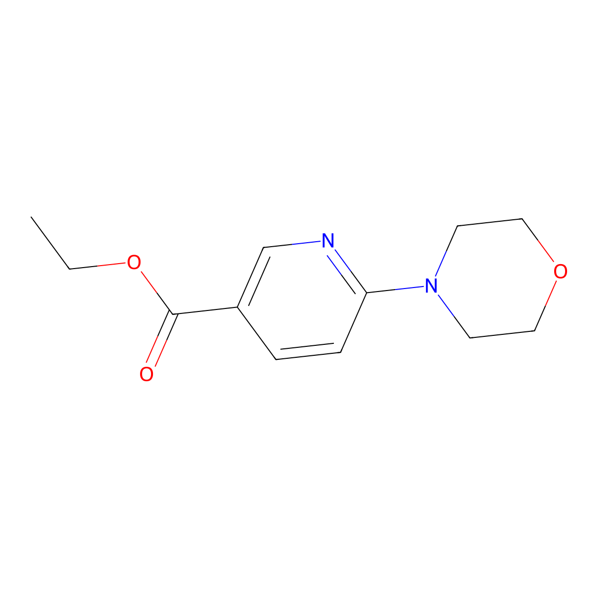 Ethyl 6-morpholinonicotinate molecular structure, CAS 252944-02-8