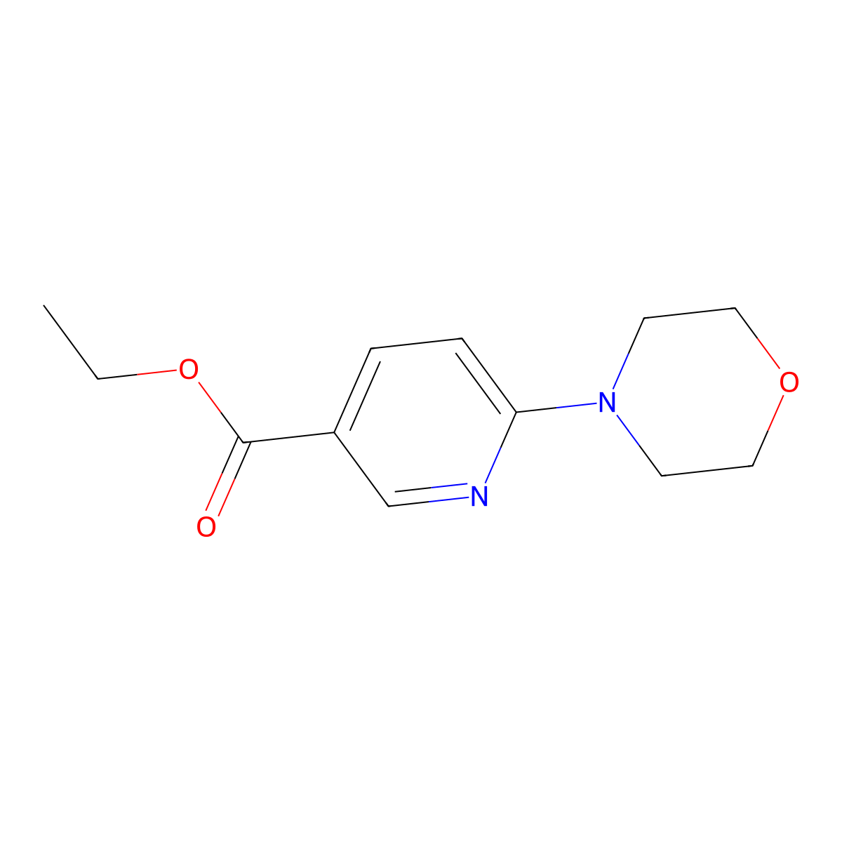 Ethyl 6-morpholinonicotinate molecular structure, CAS 252944-02-8