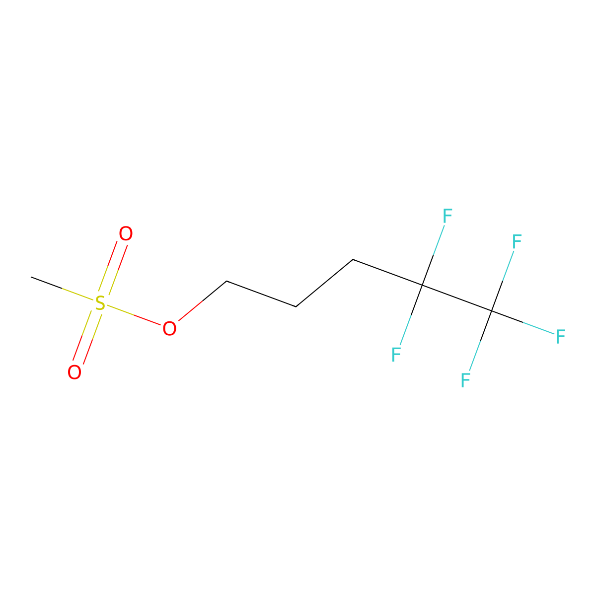 4,4,5,5,5-Pentafluoropentyl methanesulfonate molecular structure, CAS 252947-01-6