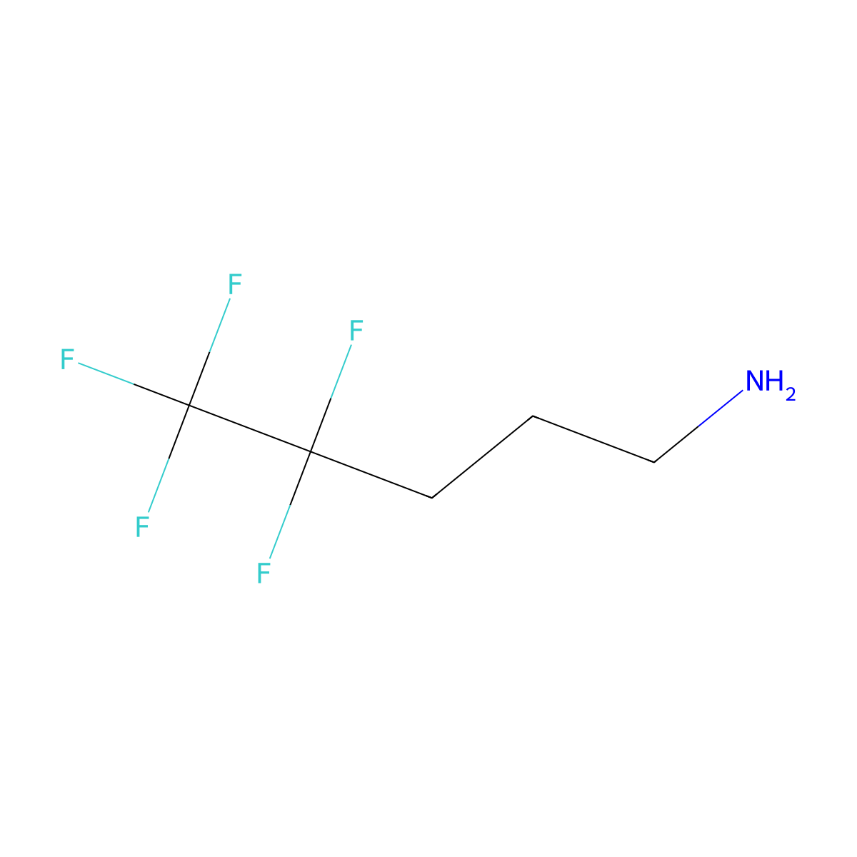4,4,5,5,5-Pentafluoropentan-1-amine molecular structure, CAS 252949-36-3