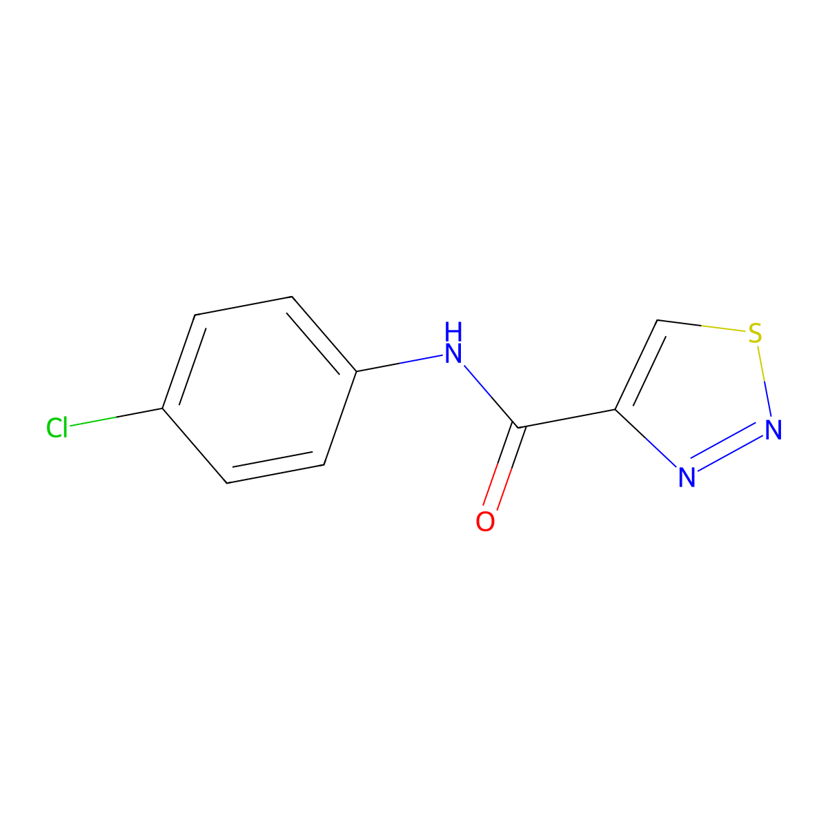 N-(4-chlorophenyl)-1,2,3-thiadiazole-4-carboxamide molecular structure, CAS 252949-81-8