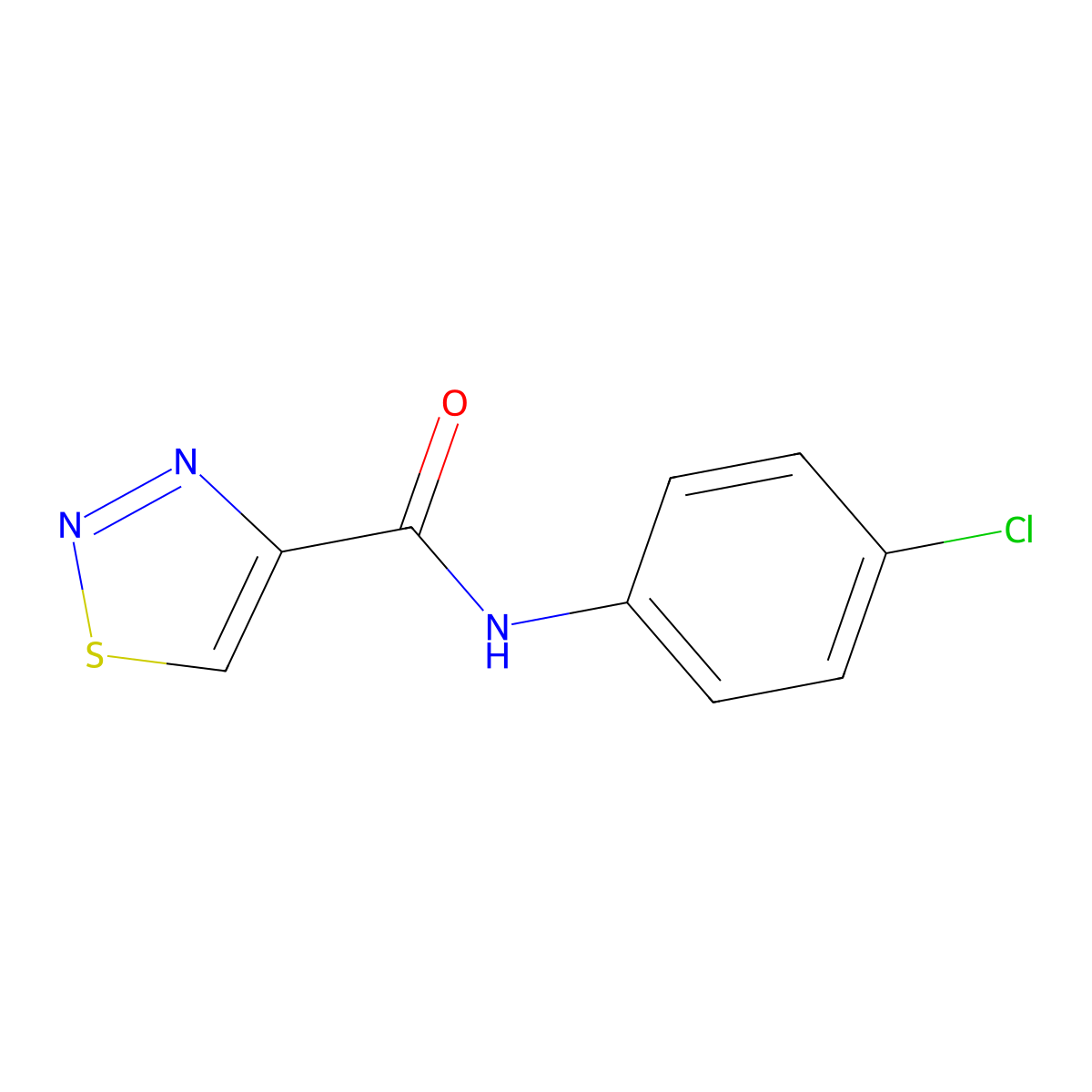 N-(4-chlorophenyl)-1,2,3-thiadiazole-4-carboxamide molecular structure, CAS 252949-81-8