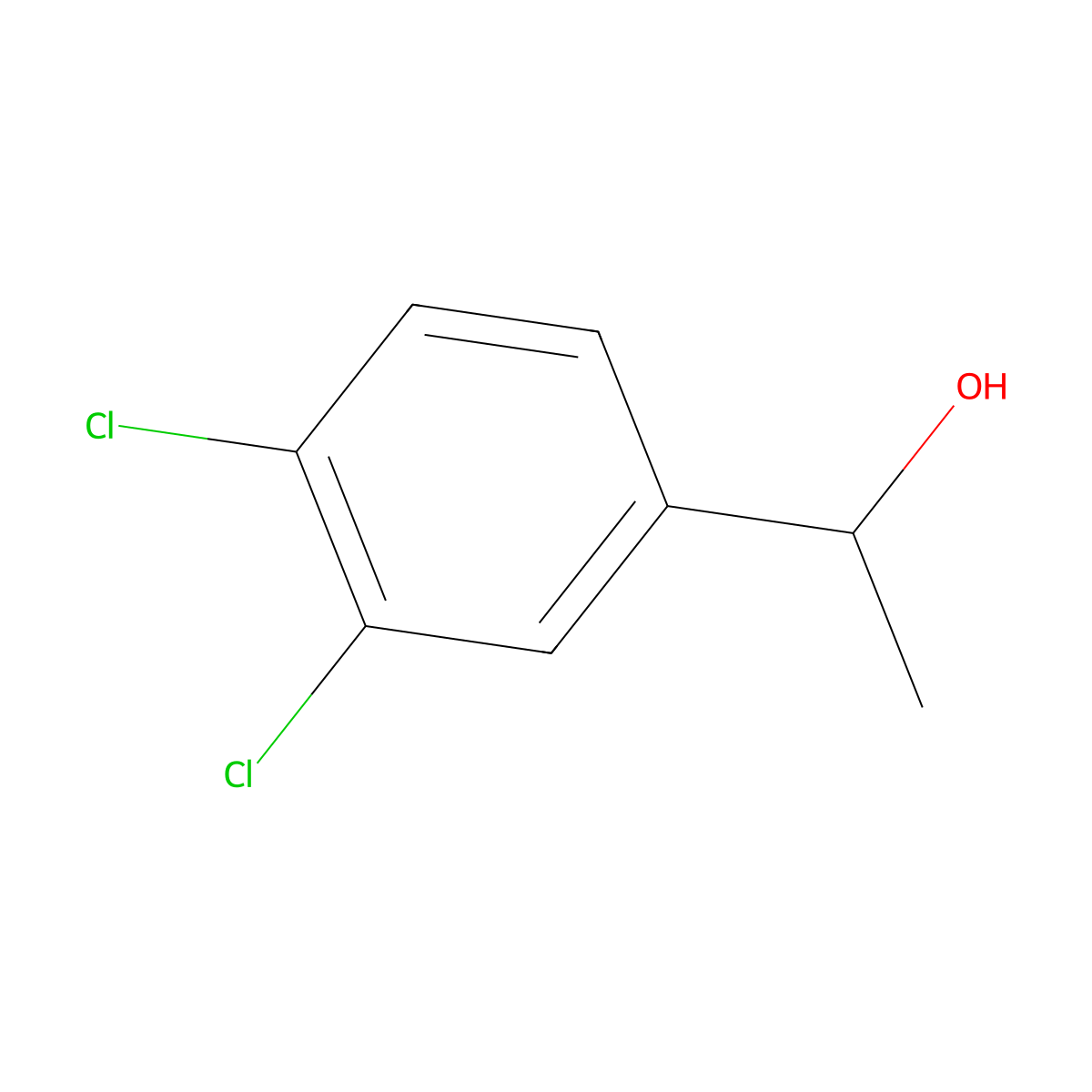 (alphaS)-3,4-Dichloro-alpha-methylbenzenemethanol molecular structure, CAS 252963-13-6