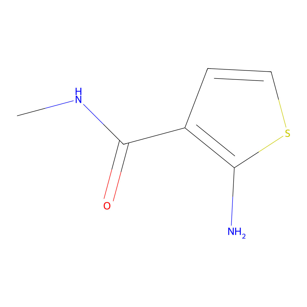 2-amino-N-methylthiophene-3-carboxamide molecular structure, CAS 252963-49-8