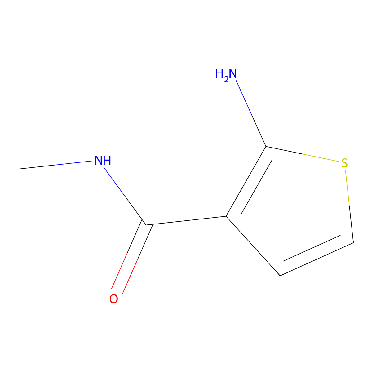 2-amino-N-methylthiophene-3-carboxamide molecular structure, CAS 252963-49-8